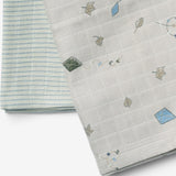 Wheat Main Sæt af 2 Muslin Stofbleer Kaya Accessories 9036 mellow sky kites