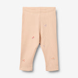 Wheat Main Sæt af 2 Rib Leggings Jules Legging 2475 rose flowers