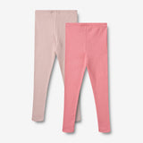 Wheat Main Sæt af 2 Rib Leggings Maddy Legging 2355 pink lilac