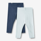 Wheat Main   Sæt af 2 Rib Leggings Maddy Leggings 4034 light blue navy
