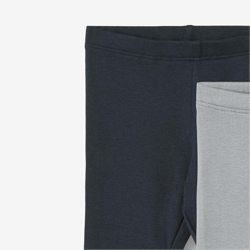 Wheat Main Sæt af 2 Rib Leggings Maddy | Baby Leggings 1126 cloudy sky navy