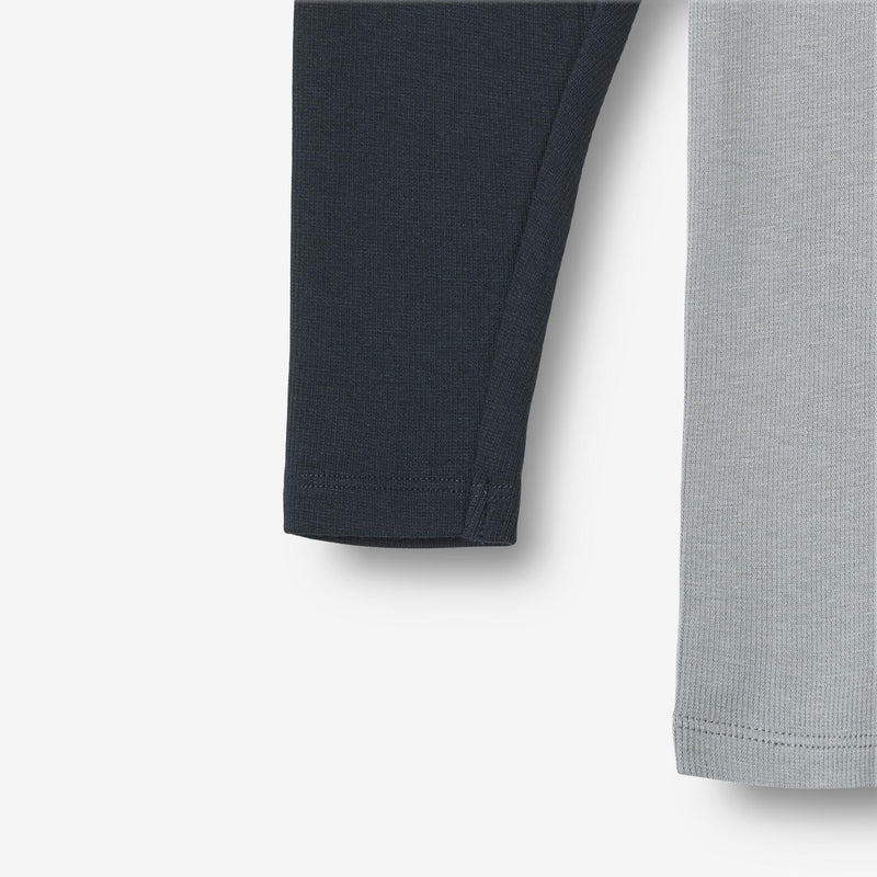 Wheat Main Sæt af 2 Rib Leggings Maddy | Baby Leggings 1126 cloudy sky navy