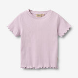 Wheat Main Sæt af 2 Rib T-shirts Alicia T-Shirt 9649 pink blue flowers