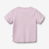 Wheat Main Sæt af 2 Rib T-shirts Alicia T-Shirt 9649 pink blue flowers