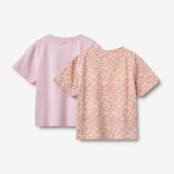 Wheat Main Sæt af 2 T-shirt Ella T-Shirt 9876 magenta heart flowers