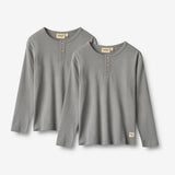 Wheat Main Sæt af 2 T-shirt Morris T-Shirt 9624 flint
