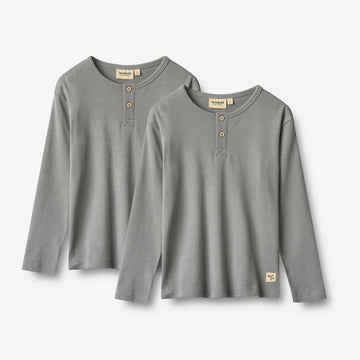 Wheat Main Sæt af 2 T-shirt Morris T-Shirt 9624 flint