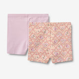 Wheat Main Sæt af 2 cykelshorts Anne Shorts 9876 magenta heart flowers