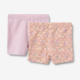 Wheat Main Sæt af 2 cykelshorts Anne Shorts 9876 magenta heart flowers