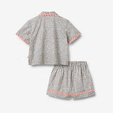Wheat Main Sæt af Kortærmet Skjorte og Shorts Vilma Set 2650 air blue flowers