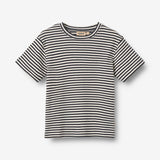 Wheat Main Sæt af Kortærmet T-shirt & Shorts Fabian Set 9432 navy rib stripe