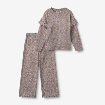 Wheat Main Sæt af T-shirt & Bukser Belinda Set 9768 purple plum paisley