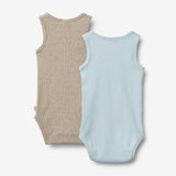Wheat Main Sæt af To Ærmeløse Body Lasse Body 2703 summer sky