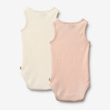 Wheat Main Sæt af To Ærmeløse Body Lasse Body 3182 ivory
