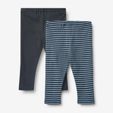 Wheat Main Sæt af To Rib Leggings Jules Legging 9548 bright blue stripe