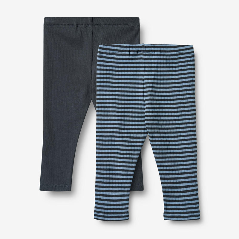 Wheat Main Sæt af To Rib Leggings Jules Legging 9548 bright blue stripe