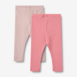 Wheat Main Sæt af To Rib Leggings Maddy Legging 2355 pink lilac