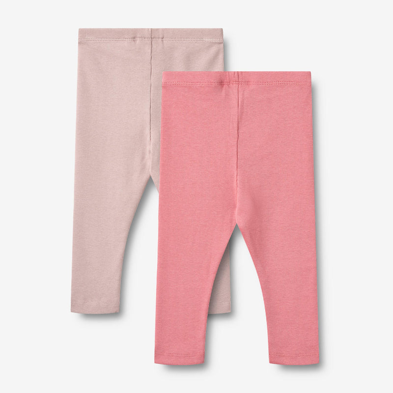Wheat Main Sæt af To Rib Leggings Maddy Legging 2355 pink lilac