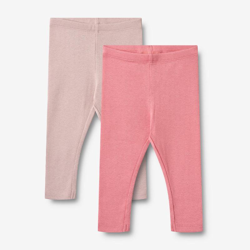Wheat Main Sæt af To Rib Leggings Maddy Legging 2355 pink lilac