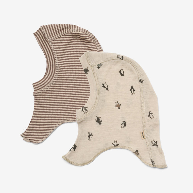 Wheat Wool Sæt af To Uld Elefanthuer Felix Accessories 9564 penguins