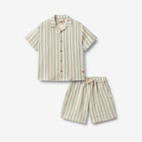 Wheat Main Sæt med Skjorte og Shorts Set 9665 summer stripe
