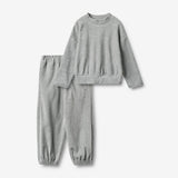 Wheat Main Sæt med Sweatshirt & Bukser Barbro Set 0224 melange grey