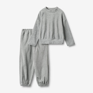 Wheat Main Sæt med Sweatshirt & Bukser Barbro Set 0224 melange grey