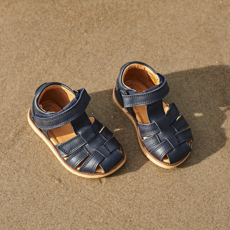 Wheat Footwear Sandal Sky Prewalker Sandals 1433 navy stripe