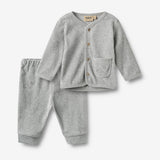 Wheat Main Set Sweat Cardigan & Trousers Toto Sky Set 0224 melange grey