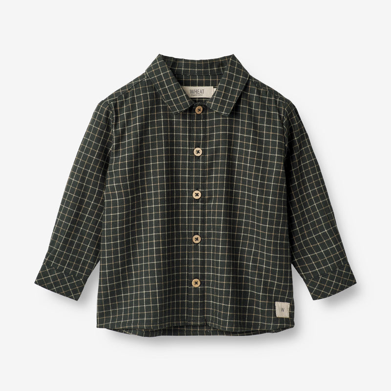 Wheat Skjorte Oscar | Baby Shirts and Blouses 0026 black coal check