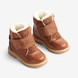 Wheat Footwear Sigge Printet Velcro Støvle Winter Footwear 9002 cognac