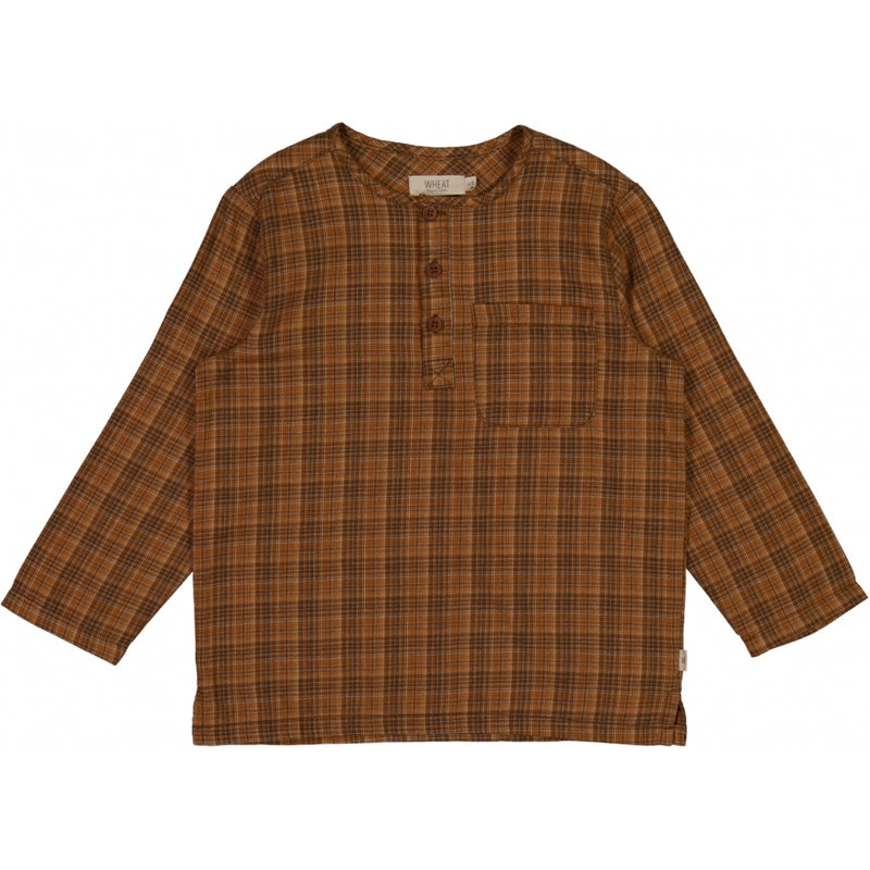 Wheat Main Skjorte Bjørk Shirts and Blouses 3201 walnut