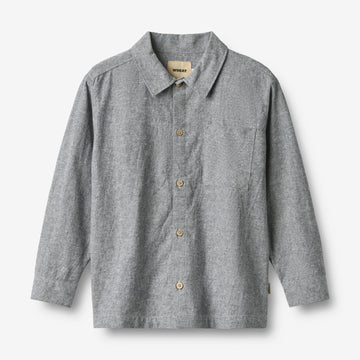 Wheat Main Skjorte Oscar Shirt 9766 dark blue chambray