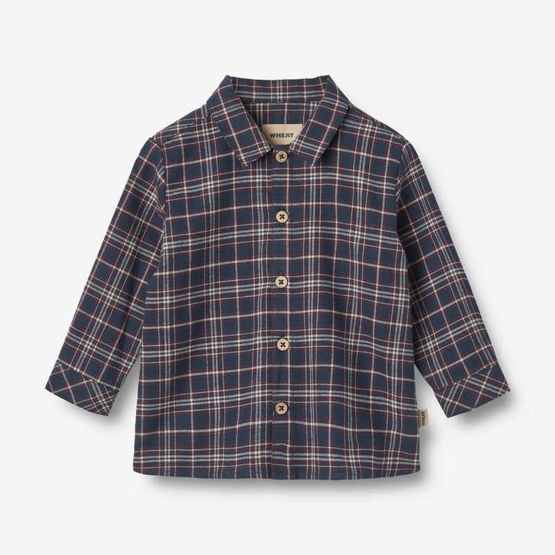 Wheat Main Skjorte Oscar Shirts and Blouses 1437 navy check