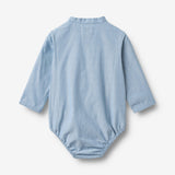 Wheat Main Skjortebody Victor Romper 9633 blue chambrey