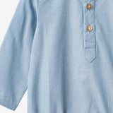 Wheat Main Skjortebody Victor Romper 9633 blue chambrey