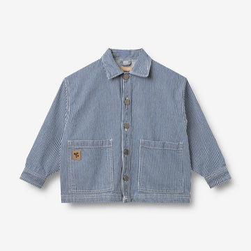 Wheat Main Skjortejakke Cole Jacket 1185 denim stripe