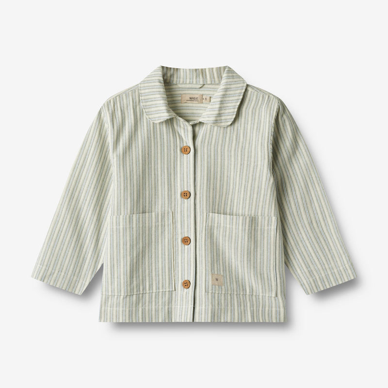 Wheat Main   Skjortejakke Ghita Shirts and Blouses 4109 aquablue stripe