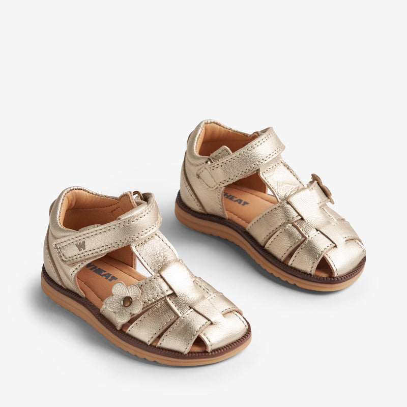 Wheat Footwear   Sky Blomster Sandal Prewalker Sandals 0204 light gold