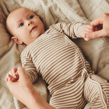 Wheat Main Slå-om Sparkedragt Everest Jumpsuit 9570 stone stripe