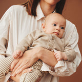 Wheat Main Slå-om Sparkedragt Everest Jumpsuit 9570 stone stripe