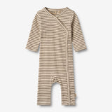 Wheat Main Slå-om Sparkedragt Everest Jumpsuit 9570 stone stripe