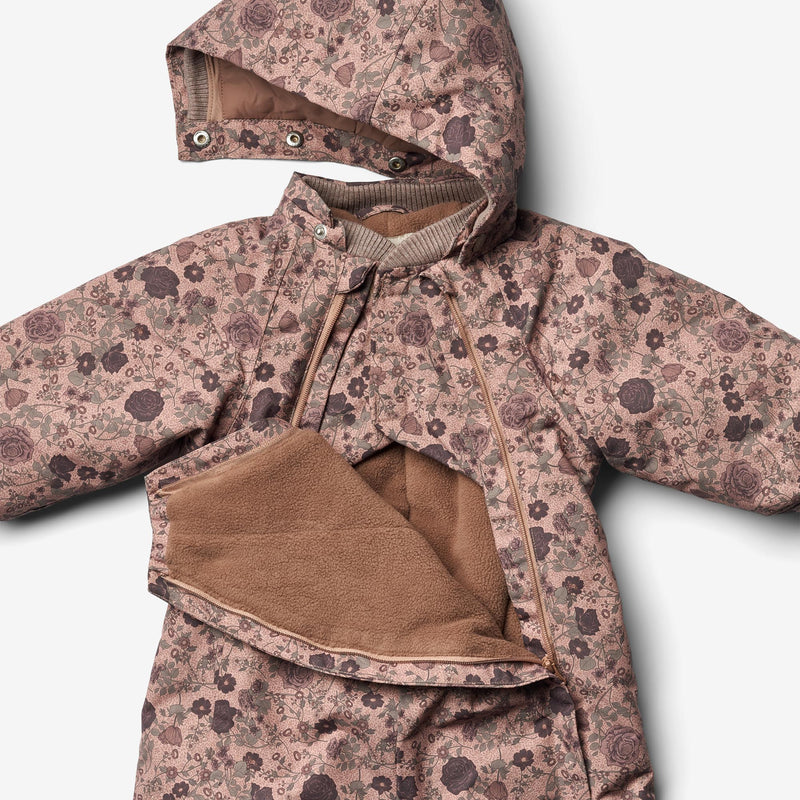 Wheat Outerwear Flyverdragt Adi | Baby Snowsuit 2474 rose dawn flowers