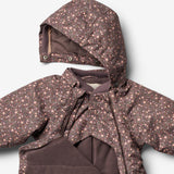 Wheat Outerwear Flyverdragt Adi | Baby Snowsuit 3121 eggplant buttercups