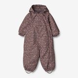 Wheat Outerwear Flyverdragt Adi | Baby Snowsuit 3121 eggplant buttercups