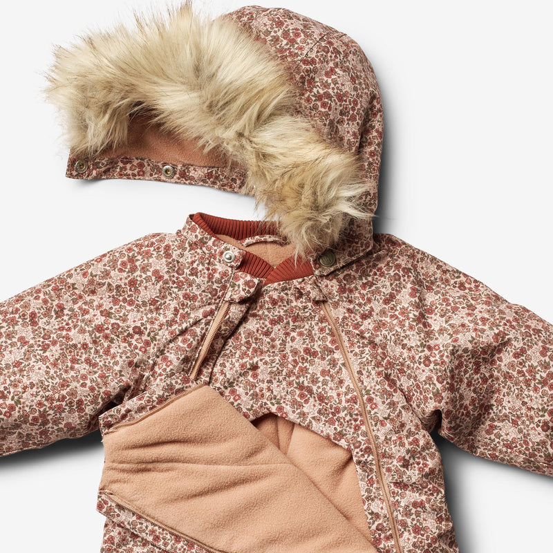 Wheat Outerwear Flyverdragt Nickie | Baby Snowsuit 2036 rose dust flowers