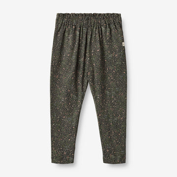 Wheat Main  Bukser Malika Trousers 0028 black coal small flowers