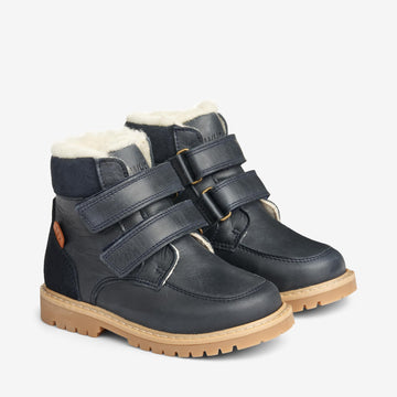 Wheat Footwear Stewie Velcro Tex Støvle Winter Footwear 1432 navy