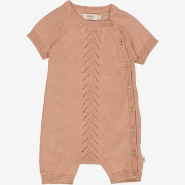 Wheat Main  Strik Buksedragt Alberta | Baby Suit 2031 rose dawn