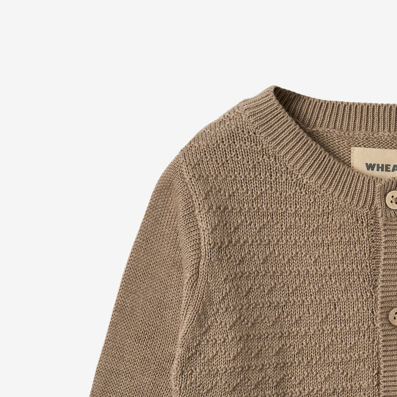 Wheat Main Strik Cardigan Bjørn Cardigan 3239 beige stone
